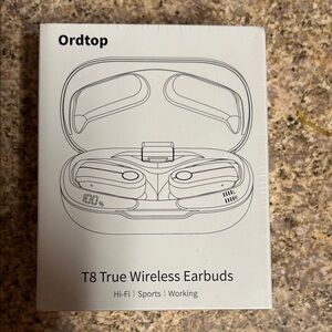 Ordtap T8 Wireless Earbuds in White